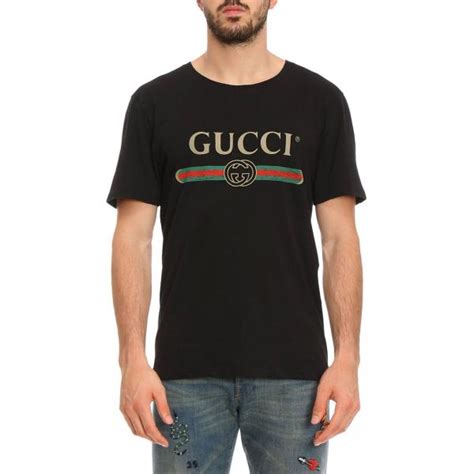 maglia gucci tee nera|gucci t-shirt uomo.